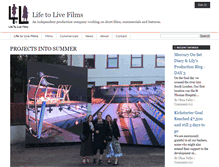 Tablet Screenshot of lifetolivefilms.com